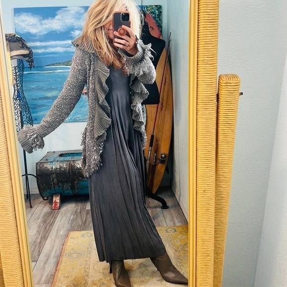 🔥VTG All That Jazz, Soft Silver-Gray Palazzo Jumper, Mint, Price is Firm:), 6 - Picture 3 of 12